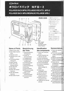 Contax 645 manual. Camera Instructions.